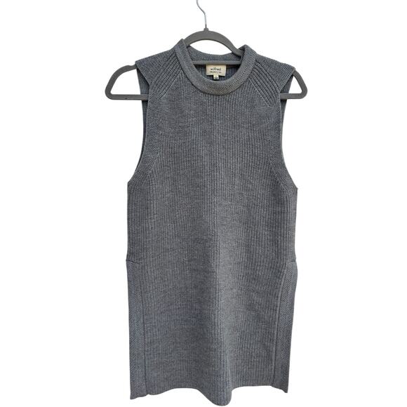 Aritzia Wilfred Sleeveless Wool Sweater‎ Tunic Top, Gray, Italian Yarn, Sz S - Picture 1 of 6